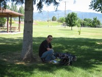 image0006 Steven enjoying the shade.