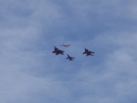 IMG_0040a Cool Heritage Flight.  P-51, F-15, F-16 & F-22