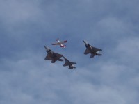 IMG_0041a Cool Heritage Flight.  P-51, F-15, F-16 & F-22